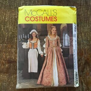 McCalls Sewing Pattern 2793 Costume Elizabethan Shakespeare in Love 8-12 UNCUT